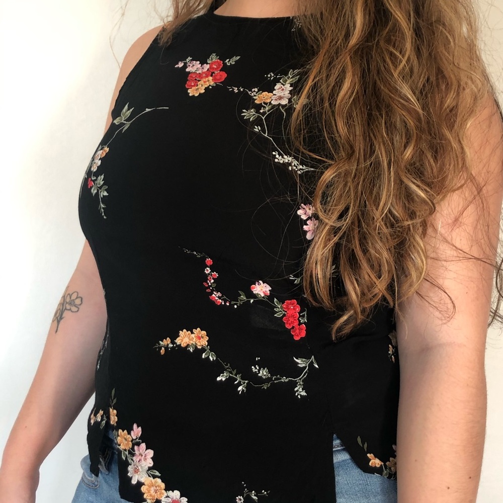 Vintage Floral Tank Blouse